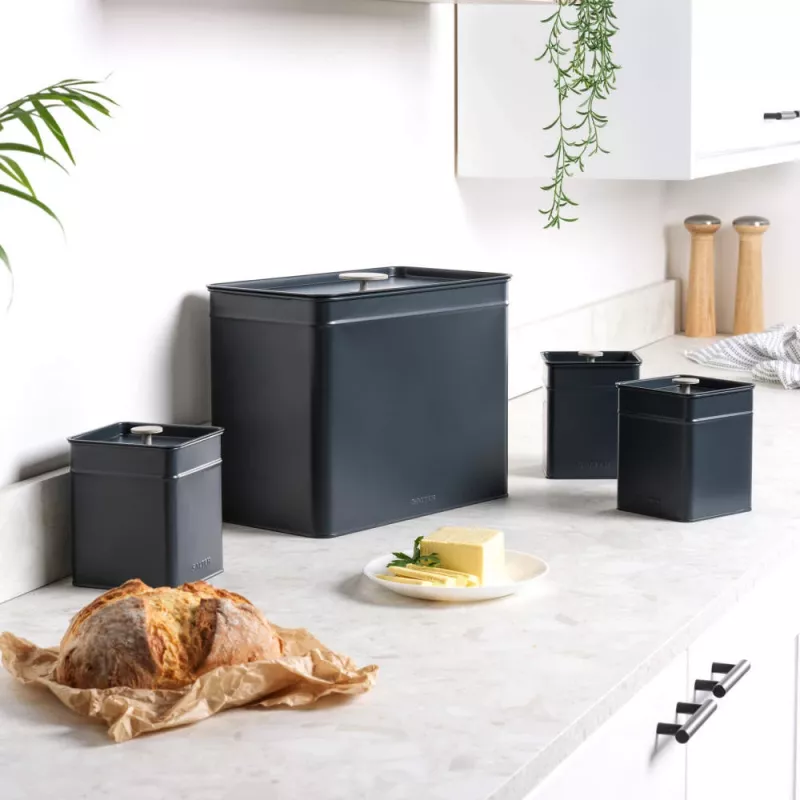 Küchen-Aufbewahrungsdosenset Salter BW126131EU7 4-teilig, luftdichte Metall- und Kunststoffdosen