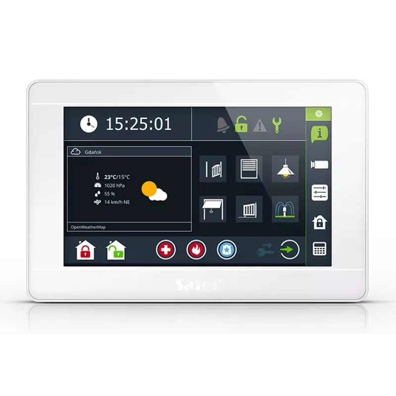 SATEL KEYPAD INT-TSI-W GRAPHIC 7 ZOLL (WEISS)