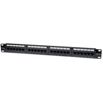 Intellinet Patch Panel, Cat5e, UTP, 24-Port, 1HE, Schwarz, IEEE 802.3, IEEE 802.3ab, IEEE 802.3u, 10/100/1000Base-T(X), Gigabit Ethernet, RJ-45, Gold, Cat5e