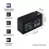 USV-Batterie QOLTEC 53031 12V 9Ah grün, 152×94×65 mm, 2,35 kg
