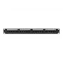 Patchpanel 1U LANBERG PPUA-1024-B, 24 Ports, Cat6a, U/UTP, 1U Rack, Tiefe 102 mm, Metall, schwarz
