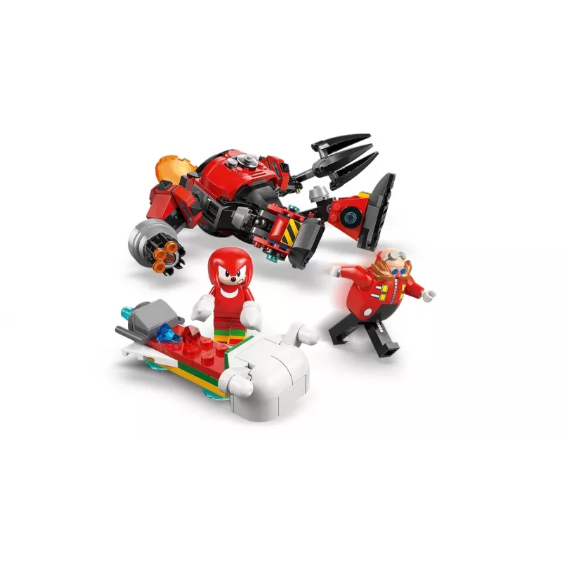 LEGO Konstruktionsspielzeug-Set Sonic the Hedgehog 77005 Knuckles vs Dr Eggman Egg Crusher Mech, 350 Teile, Alter 8+