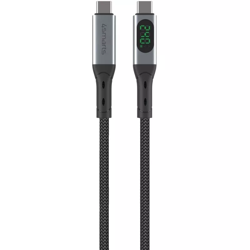 USB-Kabel 4smarts 541438 USB4 Gen 2x2 1,5 m USB-C Schwarz Grau