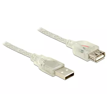 USB-Kabel DeLOCK 83881 USB 2.0 1 m USB A Transparent