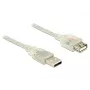 USB-Kabel DeLOCK 83881 USB 2.0 1 m USB A Transparent