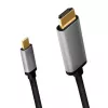 LogiLink CUA0101 USB 3.2 Gen1 Typ-C auf HDMI-A Kabel 1,8 m Schwarz Grau