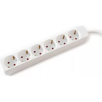 VALUE 6-fach Steckdosenleiste ohne Schalter, Weiß, 3m (19.99.1081)