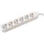 VALUE 6-fach Steckdosenleiste ohne Schalter, Weiß, 3m (19.99.1081)