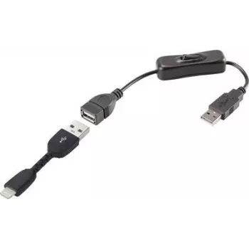 USB-Kabel Renkforce RF-3346622 USB 2.0 USB-A auf Apple Lightning 30 cm Schwarz