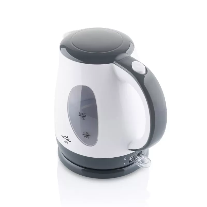 Wasserkocher ETA Sofie 1 l 2200 W, weißer Kunststoff, 360°-Basis