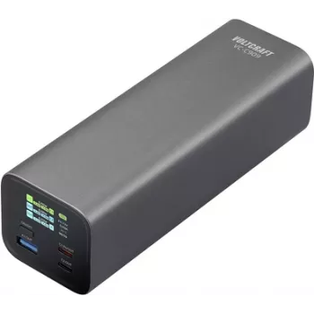 VOLTCRAFT VC-C909 Powerbank 27000 mAh USB PD 3.1 Li-Ion Schwarz-Silver Status Display (VC-16003645)
