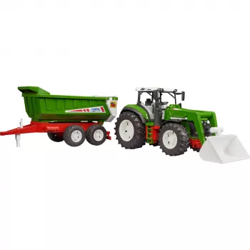 Frontladertipper-Anhänger BRUDER BR-03452 für Traktor Roadmax – Spielzeuganbaugerät, kompatibel mit Roadmax-Traktoren