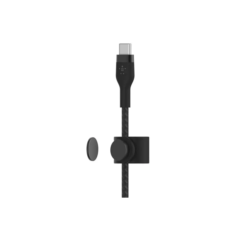 Kabel BoostCharge USB-C/USB-C geflochtenes Silikon 2 m, schwarz