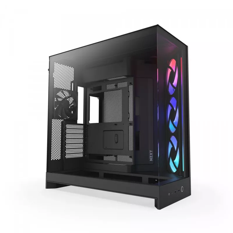 PC-Gehäuse NZXT H9 Flow RGB Midi Tower Schwarz