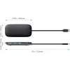 Laptop-Dock AUKEY CB-C71 — 3x USB‑C (USB 3.2 Gen1), HDMI, RJ‑45, MicroSD, USB PD 100 W, 0,15 m Kabel, schwarz