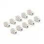 DeLOCK 88119 Keystone-Modul Flach Weiß RJ-45 10 Stück