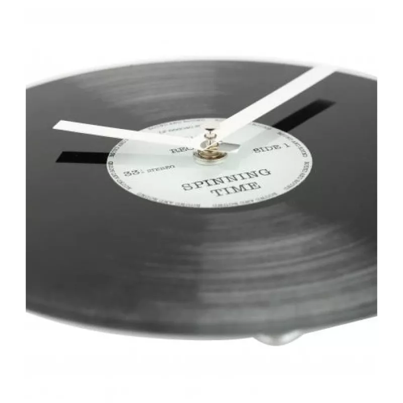 NeXtime klok 5163 Little Spinning Time, Ø20 cm, Wand, Schwarz