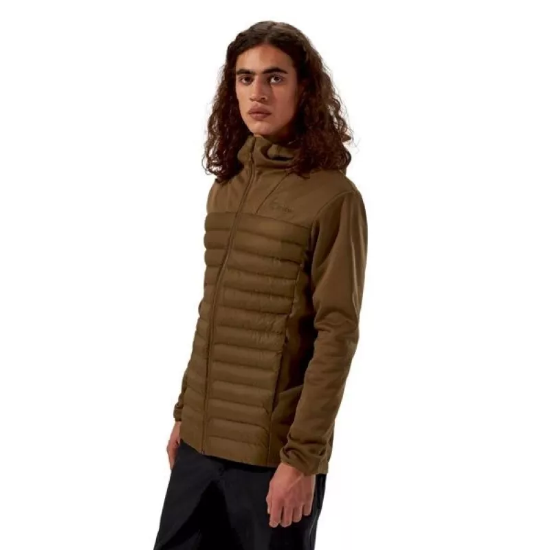 Herren Berghaus Vaskye Kapuzen-Hybridjacke Größe L braun