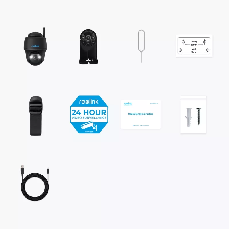 Reolink IP-Kamera ARGUS PT 5MP TYP-C schwarz Akkubetrieb