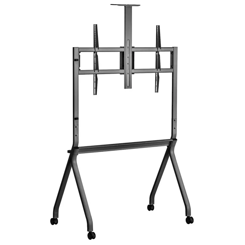 TV-Ständer MACLEAN MC-114 B tragbarer Bodenständer für 55–100 Zoll Bildschirme, max. Belastung 120 kg, VESA 200x200–900x600, Höhe 115–152 cm, schwarz, Regal