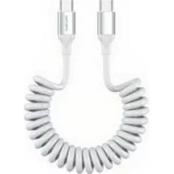 4smarts USB-C Spiralkabel 100W Weiß (4S541600)