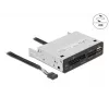 DeLOCK 91708 Kartenleser USB 2.0 Intern Schwarz Grau CF SD MicroSD