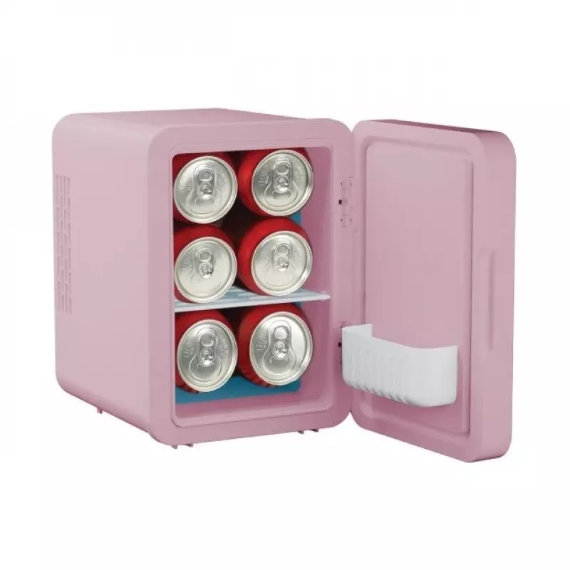 Mini-Kühlschrank mit LED-Makeup-Spiegel Elle ESDAFX04PUEU 4 L, lila