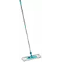 Leifheit Mop 55210 Mikrofaser Grau Türkis – flacher Mikrofasermopp für die Bodenreinigung