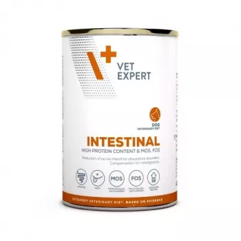 Nassfutter für Hunde VETEXPERT Veterinary Diet Intestinal 400 g, Geflügel, getreidefrei, zur Erholung nach Verdauungsoperationen