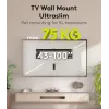 Feste TV-Wandhalterung WENTRONIC Goobay Ultraslim 70822 XL Schwarz für Flachbildschirme