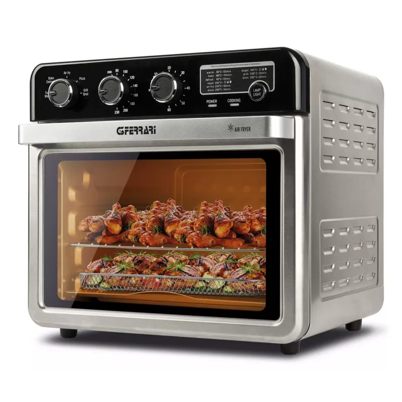 G3 Ferrari G10221 Heißluftfritteuse Single 32 l 2000 W Schwarz, Edelstahl