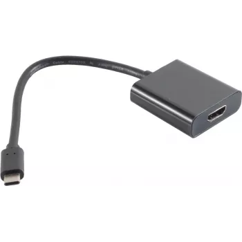 Videokabel-Adapter S/CONN 14-05001 0,2 m USB Type-C zu HDMI Type A Schwarz