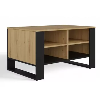 Couchtisch top e shop Topeshop STOLIK KAWOWY ŁAWA MODERN 4P Dąb Artisan Czern