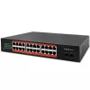 Netzwerk-Switch QOLTEC Gigabit Ethernet PoE 24xRJ45 2xSFP