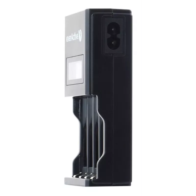 Akkuladegerät everActive NC450B — 4‑Zellen AAA-Ladegerät, 110/230V AC, schwarz