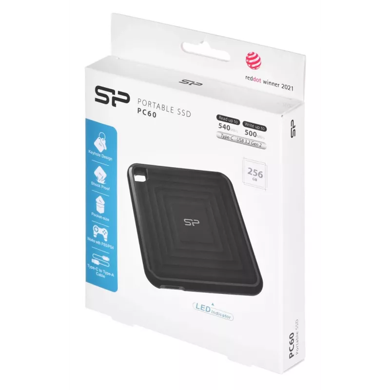 Silicon Power PC60 256 GB USB Type-C 3.2 Gen 2 (3.1 Gen 2) Schwarz