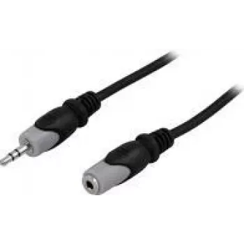 Audiokabel Deltaco MM-164 15m 3,5 mm Schwarz Grau