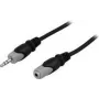 Audiokabel Deltaco MM-164 15m 3,5 mm Schwarz Grau
