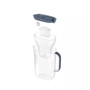 BRITA Style Essential 2,4 L Wasserfilter-Kanne Graphit — Kanne mit MAXTRA-Kartusche, Smart Light, 1,4 L gefiltertes Fassungsvermögen