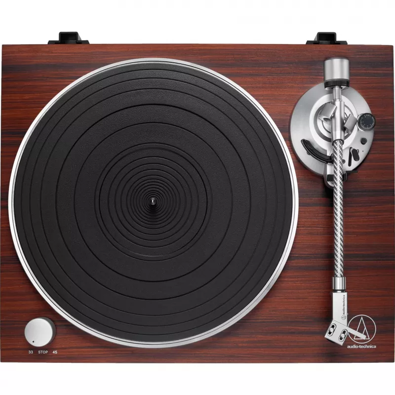 Riemengetriebener Audio-Plattenspieler Audio-Technica AT-LPW50BTRW Braun Manuell