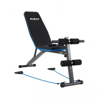 Verstellbare Trainingsbank Rebel RBA-2003 mit Beinfixierung und Widerstandsbändern