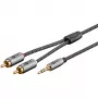 Goobay 65284. Anschluss 1: 3.5mm, Steckverbinder 1 Geschlecht: Männlich, Anschluss 2: 2 x RCA, Steckverbinder 2 Geschlecht: Männlich, Kabelmaterial: K