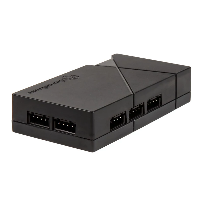 Lüftersteuerung SilverStone LSB01 – 3-Kanal manuelle Steuerung, schwarz, Kunststoffgehäuse, 46×19 mm
