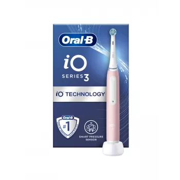 Oral-B Elektrische Zahnbürste iO3 Serie Wiederaufladbar Für Erwachsene Anzahl der enthaltenen Bürstenköpfe 1 Blush Pink Anzahl der Zahnputzmodi 3