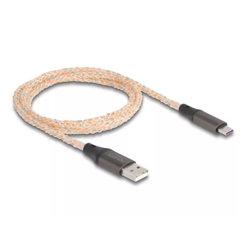 DeLOCK USB 2.0 Kabel Typ-A auf USB Typ-C RGB 1m