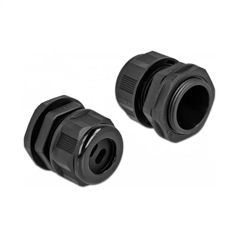 Kabelverschraubung DeLOCK 60391 Schwarz Kunststoff 2 Stück