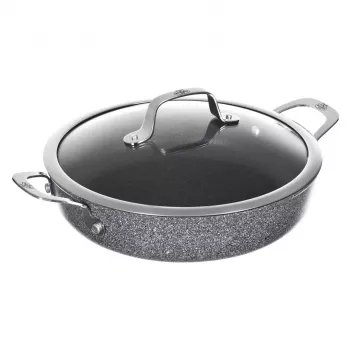 Induktions-Bratpfanne mit 2 Griffen BALLARINI Salina Granitium 24 cm 75002-811-0