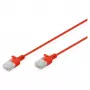 Patchkabel DIGITUS CAT6 U-UTP schlank, 3 m, rot