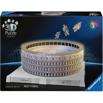 3D-Puzzle Ravensburger Iconics Kolosseum Rom – 216 Teile, inklusive LED-Licht