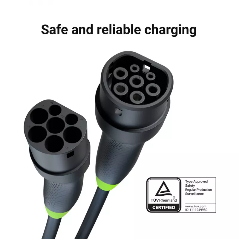 Ladekabel Grün Cell EVKABGC03 — Typ 2, 5 m, 11 kW, für Elektrofahrzeuge